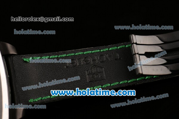 Tag Heuer Monaco Mikrograph Chrono Miyota Quartz PVD Case with Black Leather Bracelet and Black Dial - Click Image to Close